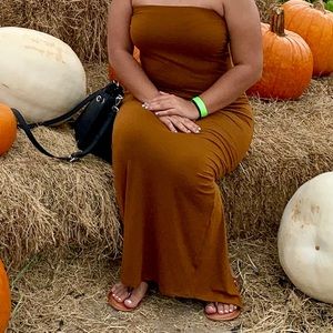 Strapless maxi dress